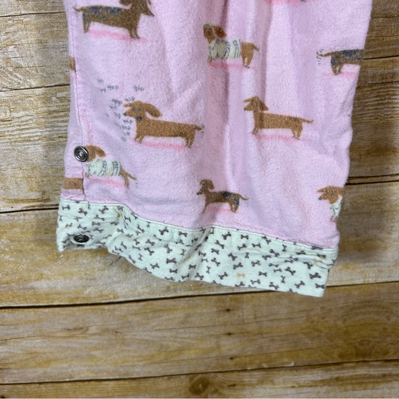 Munki Munki Pink Dachshund Flannel Pajamas Weiner Dog Doxie Size M - Picture 10 of 12